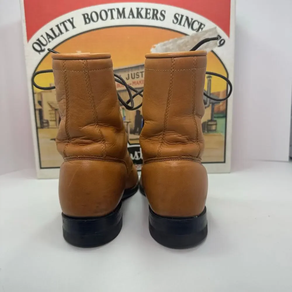 Justin Boots Women's Lace Up Leather Ankle Boots Size 6 B Style L0621 - Picture 5 of 6